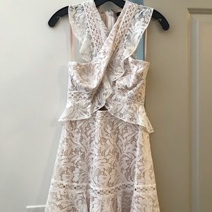 BCBG Lace Cut Out Mini Dress